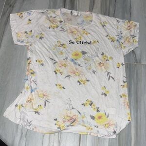 Wildfox Floral Tshirt Top XS